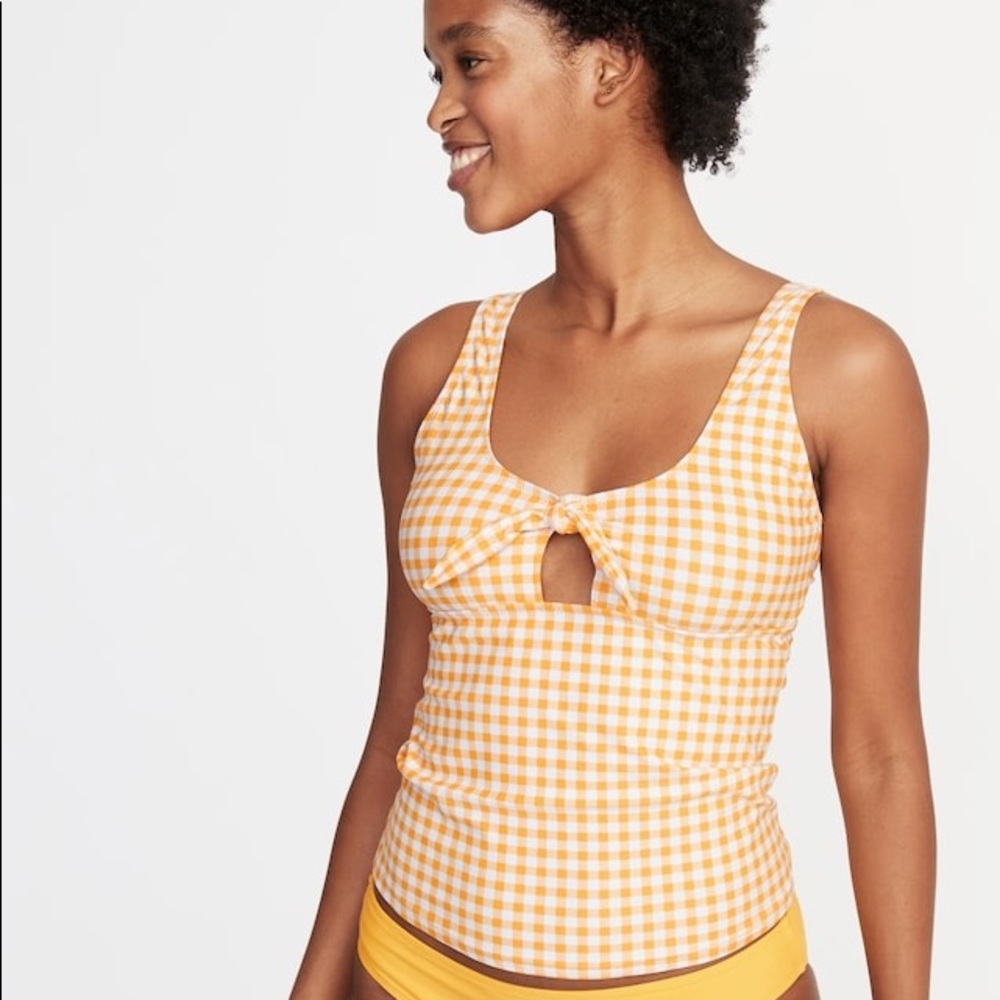 Tie-Front Tankini Top for Women